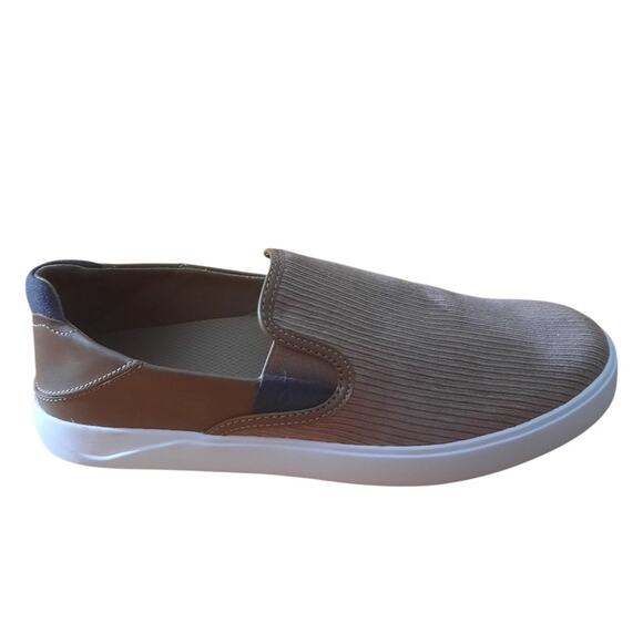 Olukai Lae\'ahi Kapa Mens Lightweight Brown Corduroy Slip On Sneakers Size 9.5